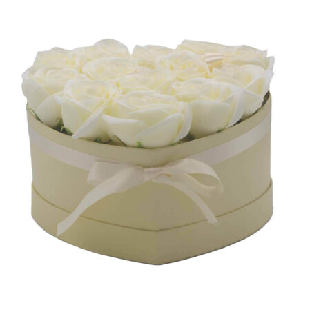 13 roses de savon blanches-5