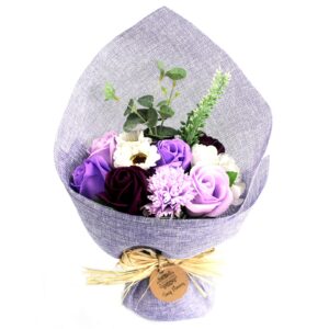 Bouquet de fleurs de savon sur pied - violet