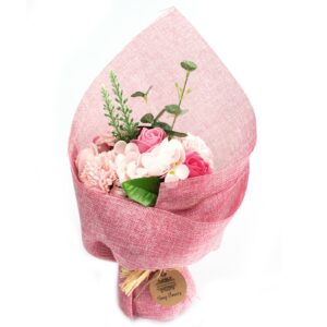 Bouquet de fleurs de savon sur pied - rose