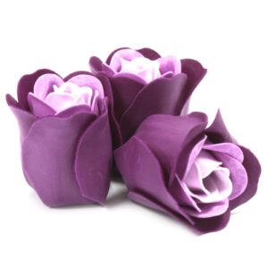 3 Lavender Soap Roses Box-2