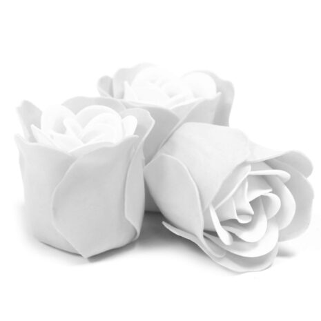 Boîte de 3 roses blanches en savon-2