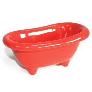 Mini baignoire en céramique - Rouge coquelicot