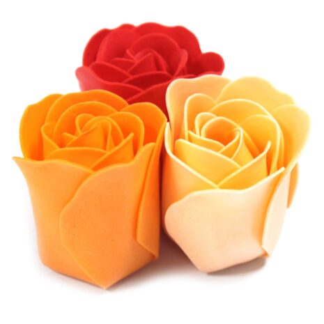 9 roses de pêche Boîte cadeau de fleurs de savon-2