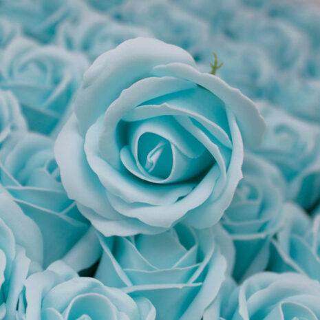 Ramo de rosas de jabón azul