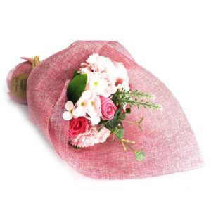 Bouquet de fleurs de savon rose-2